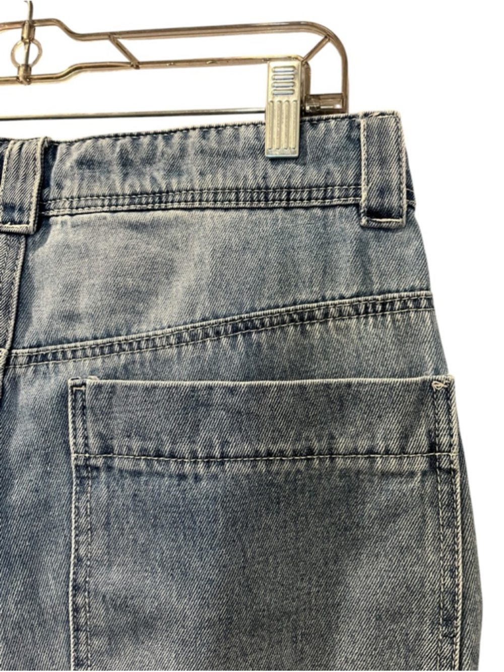 A. LAB Ether Stars Blue Ultra Loose 90's Inspired Embroidered Stars Jeans Size 4 - Picture 13 of 13